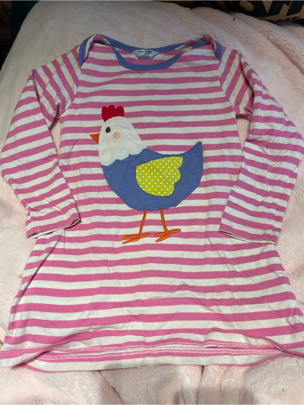 EUC Baby Boden Chicken Shirt